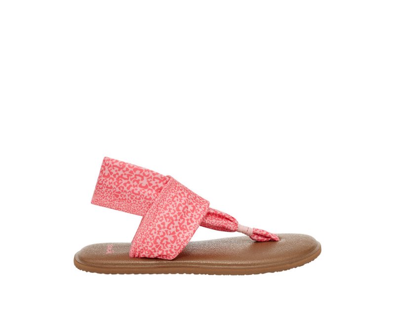 Sandale Sanuk Yoga Sling Burst Print Vegan Enfant - Rose Leopard RUDTAB359